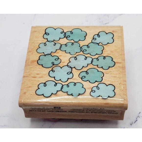 Hampton Art Studio G Lynette Anderson Taylor Fluffy Clouds Rubber Stamp - Picture 1 of 7